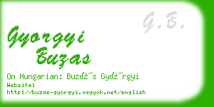 gyorgyi buzas business card